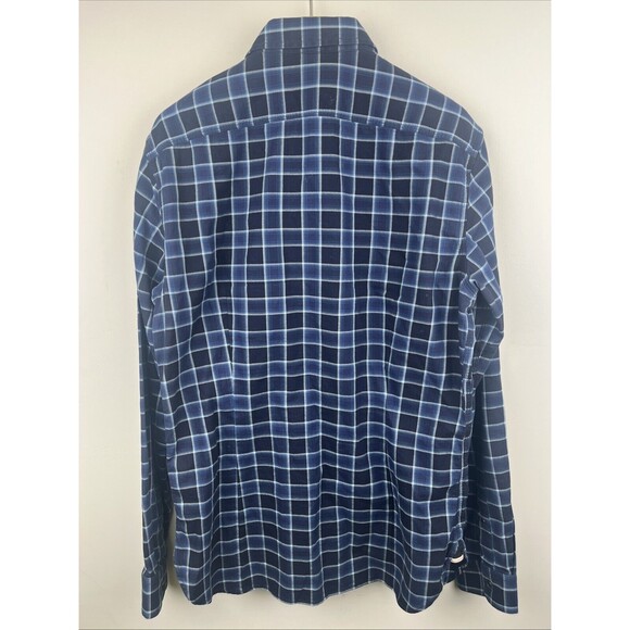 Banana Republic Mens Tailored Slim Fit Plaid Button Up Shirt Size Small - Picture 4 of 7